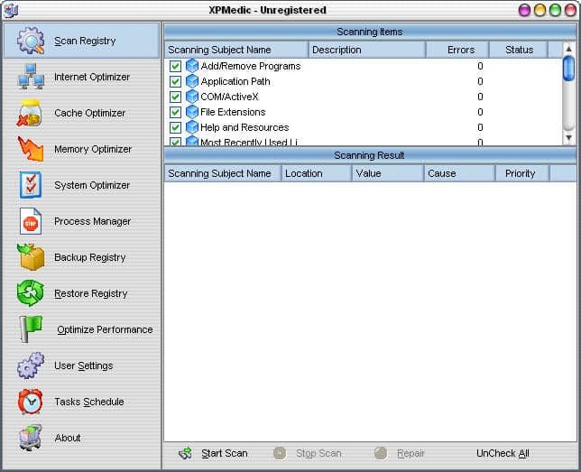 XP Medic – Registry Cleaning Software