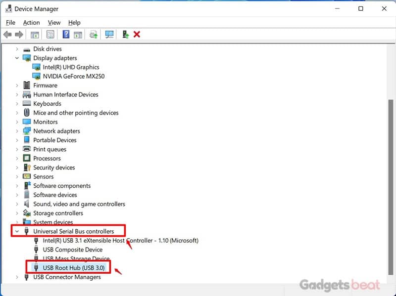 Power Management in Device Manager