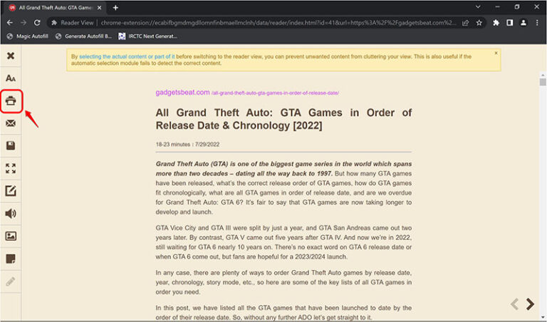  how to print a web page without ads in google chrome