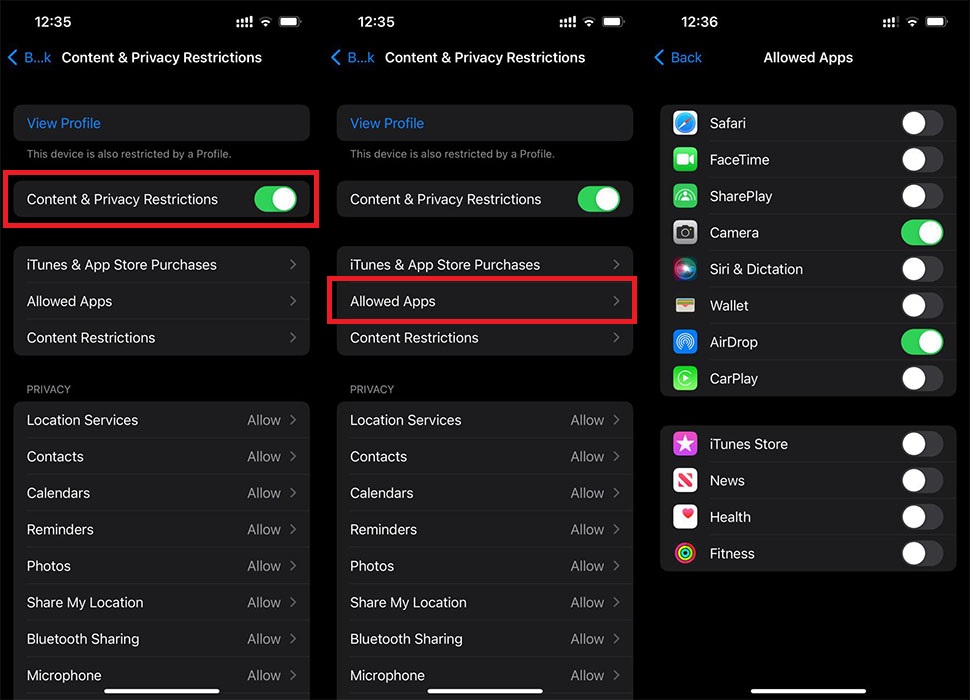 Hide Default Apple Apps on iPad iPhone