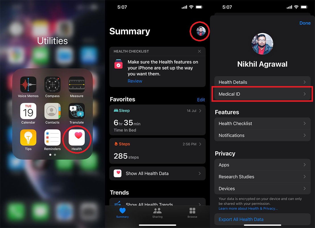 How To Add Emergency Contacts on iPhone Health App