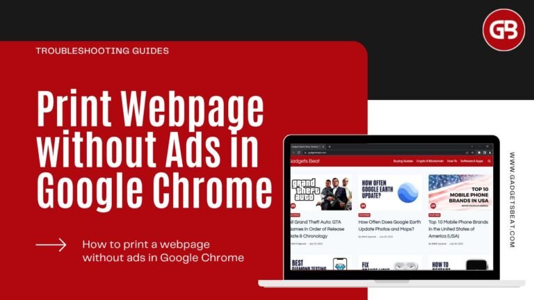 How To Print A Web Page Without Ads in Google Chrome