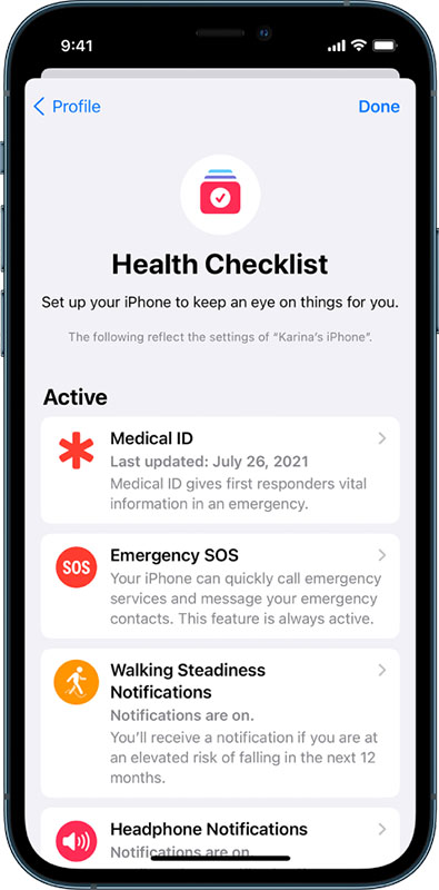 How To Review Health Checklist on iPhone